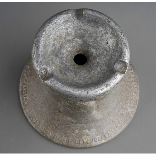 475 - A cast metal ashtray fashioned from metal from German WWII aircraft shot down over Britain for 1939 ... 