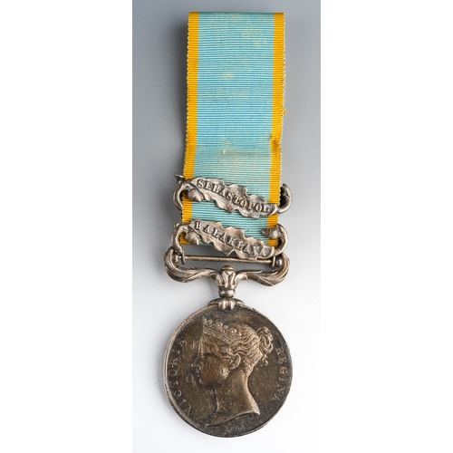 489 - A two clasp Crimean War Medal 

Crimea 1854-56, 2 clasps Balaklava and Sebastopol. Unnamed as issued... 