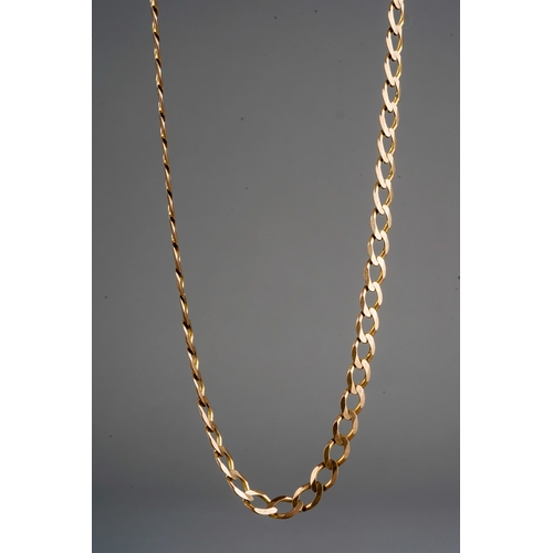 673 - 9 ct gold link chain, approx. 26 cm long folded, gross weight 10.4g