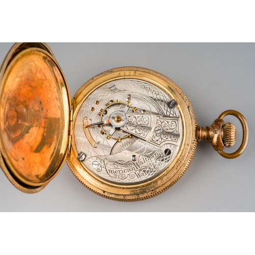 779 - Silver hallmarked pocket watch and key,  silver T-bar albert chain and gold plated Waltham pocket wa... 