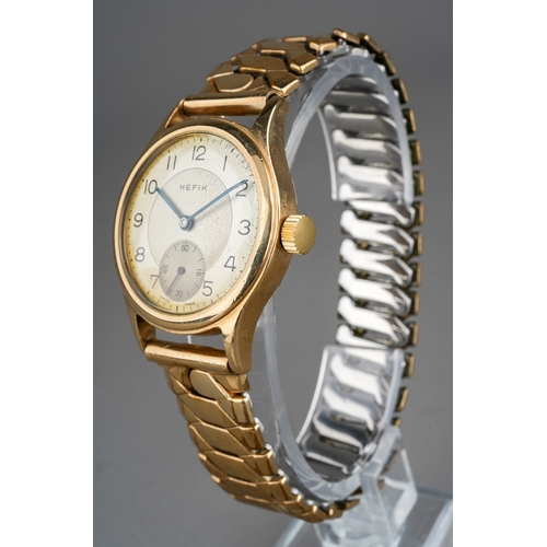 780 - Men's 9ct gold Hefik wristwatch