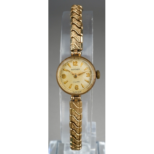 783 - Ladies Rotary 9 ct gold wrist watch