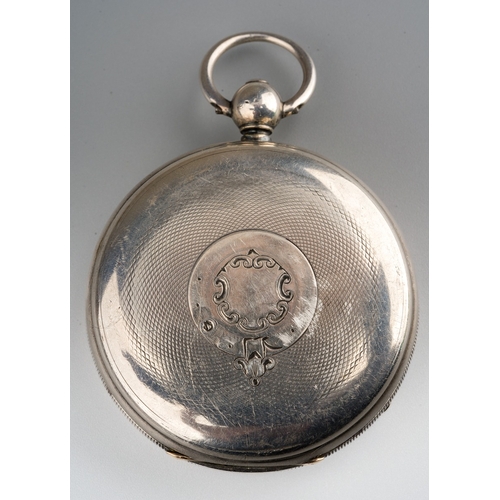 788 - A Victorian silver cased Fattorini & Sons open faced key wind pocket watch, white enamel dial with R... 