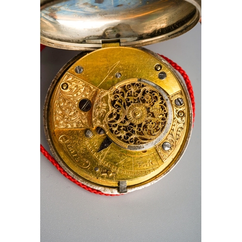 790 - A 19th century hallmarked silver open faced key wind pair cased pocket watch by Richard Herring of N... 