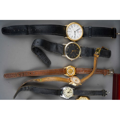 791 - A collection of various wrist and pocket watches, makers including Rotary, Elgin, M Joseph, mainly w... 