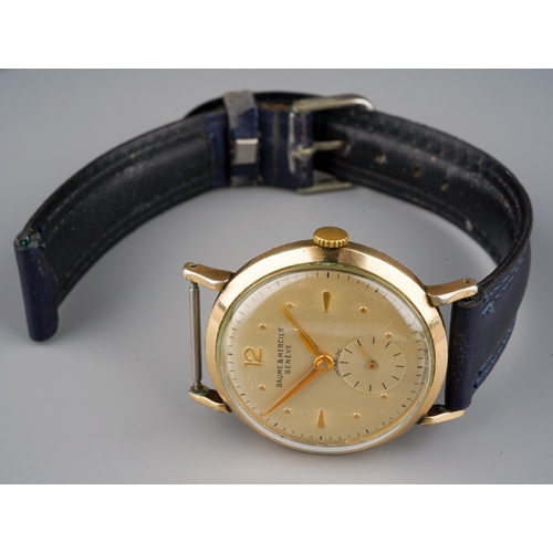 796 - Vintage mens Baume & Mercier, Geneve automatic watch with leather strap