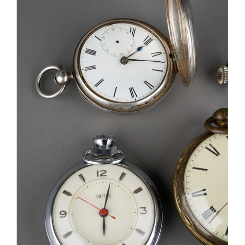 797 - Collection of pocket watches to include 3 silver cased ones, movements, together with Orlik, Vienna ... 