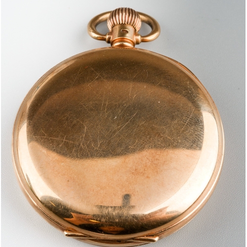 801 - 9 ct Gold Fob Watch in original box - Jeweller F. Schrieber, Lymington, gross weight 89.6g