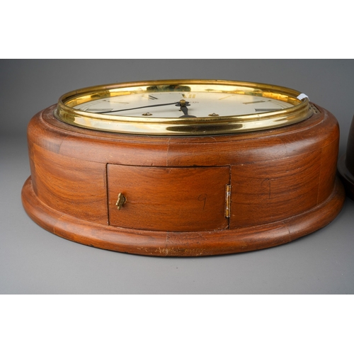 887 - Two Victorian style circular walnut cased wall clocks, Yonge & Son Strand London and Smiths Enfield ... 