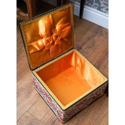 953 - A Victorian style mahogany chamber pot cabinet, the top  with sliding sections opening to reveal cup... 