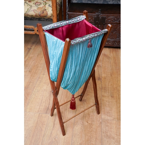 953 - A Victorian style mahogany chamber pot cabinet, the top  with sliding sections opening to reveal cup... 