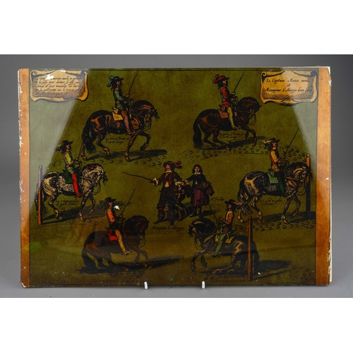 981 - After Abraham van Diepenbeek (16th Century), Dressage, image of six horses and riders, decorative re... 