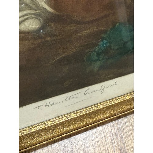 982 - ***Client to collect***T. Hamilton Crawford pencil signed print after Romney 1916 Mezzotint