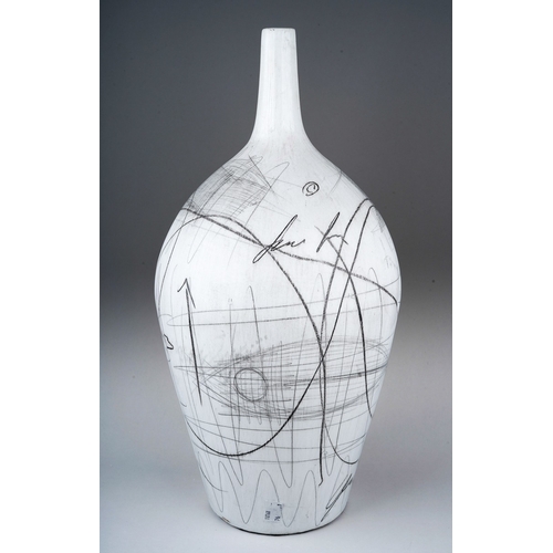 135 - Yuri Zatarain Spanish / Russian (B.1972-) a porcelain ovoid bottle vase decorated with a design from... 