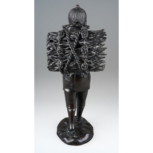 157 - A Japanese Meiji period (1868-1912) bronze of Ninomiya Sontoku, (Japanese agricultural leader, philo... 