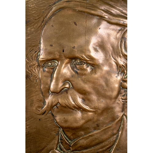 314 - A bronze portrait plaque of a gentleman in a bow tie after 