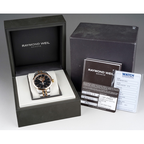 326 - Raymond Weil Freelancer 2710 men's automatic wristwatch in original box with certificates