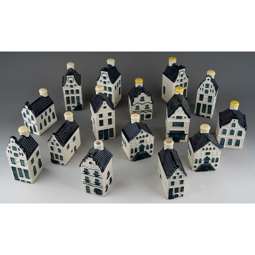 496 - A collection of KLM Blue Delft's houses, Bols Amsterdam 1575 to include the numbers 1, 2(x2), 3, 4(x... 