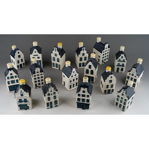 497 - A collection of KLM Blue Delft's houses, Bols Amsterdam 1575 to include the numbers 11, 12, 13, 14(x... 