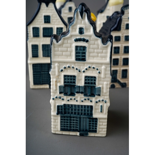 497 - A collection of KLM Blue Delft's houses, Bols Amsterdam 1575 to include the numbers 11, 12, 13, 14(x... 