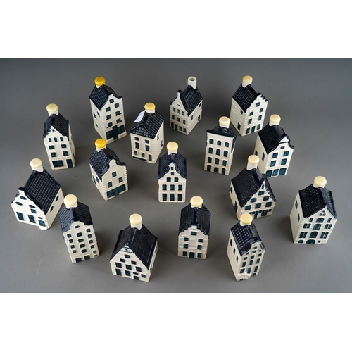 498 - A collection of KLM Blue Delft's houses, Bols Amsterdam 1575 to include the numbers 25, 26, 27, 28, ... 