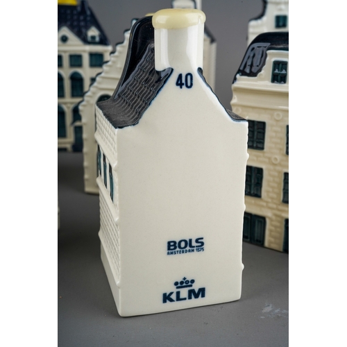 499 - A collection of KLM Blue Delft's houses, Bols Amsterdam 1575 to include the numbers 40(x3), 41, 42, ... 