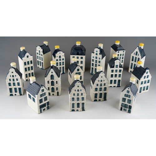 500 - A collection of KLM Blue Delft's houses, Bols Amsterdam 1575 to include the numbers 50(x3), 51, 52, ... 