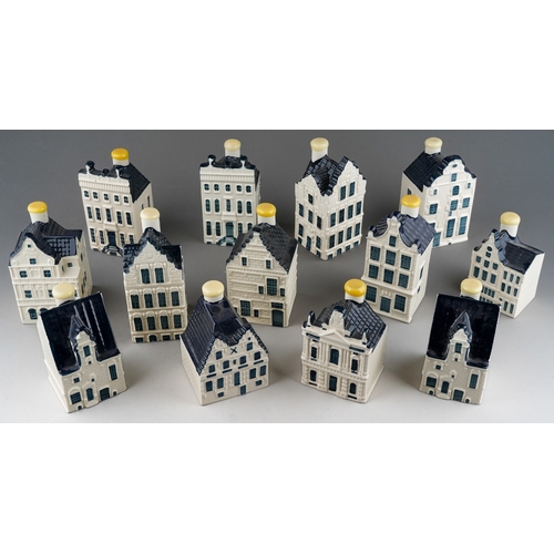 503 - A collection of KLM Blue Delft's houses, Bols Amsterdam 1575 to include the numbers 80, 81(x2), 82, ... 