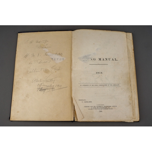 519 - Diving Manual 1910 issued by British Admiralty, marked inside the cover 'G.H. Metcalfe, Diver, HMS I... 