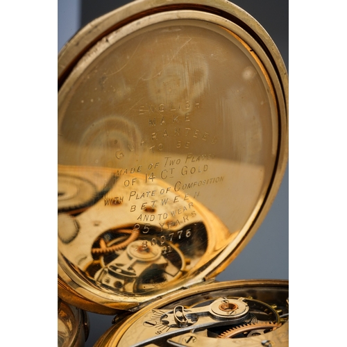 771 - Waldvogel Bury  and another14 ct gold plated pocket watches