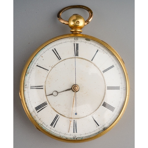 773 - 18 ct gold pocket watch, fully hallmarked, engraved on the back Henry Turner Salford No 4098, gross ... 