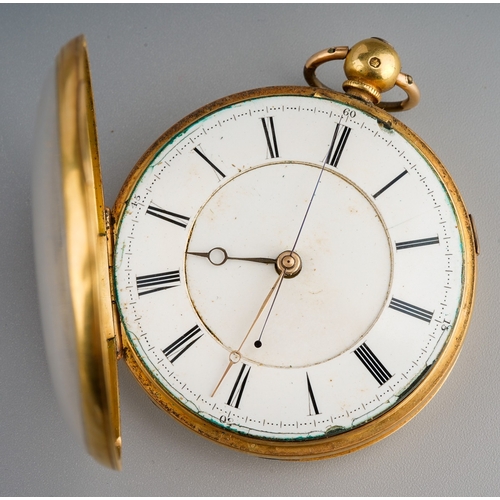 773 - 18 ct gold pocket watch, fully hallmarked, engraved on the back Henry Turner Salford No 4098, gross ... 