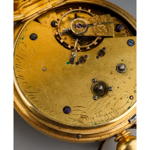 773 - 18 ct gold pocket watch, fully hallmarked, engraved on the back Henry Turner Salford No 4098, gross ... 