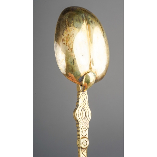 865 - A George VI silver gilt replica Coronation Anointing Spoon, of typical form, hallmarked by Elkington... 