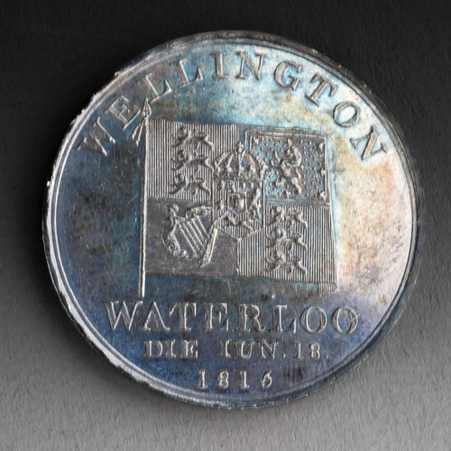 868 - An 1817 Waterloo Bridge Dedication Silver Medal, 26.8 mm, 11.1 gm. by Thomas Wyon, Jr., issued to co... 