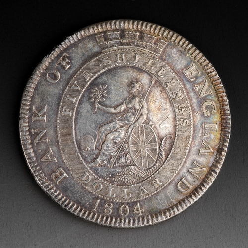 869 - A George III 1804 Bank of England Five Shillings Dollar, 27 grams, 45mm