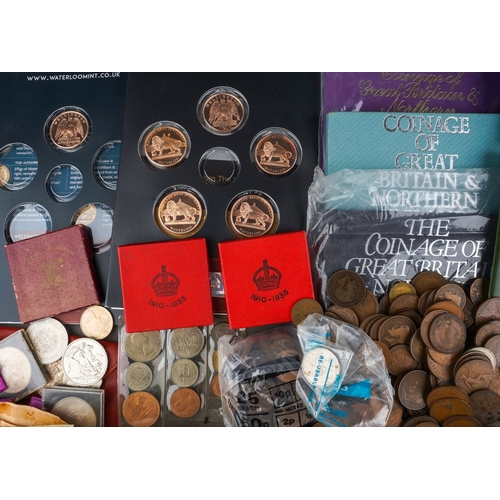 879 - Great Britain coins, a large bag of assorted copper, silver and cupro nickel coinage, etc, including... 