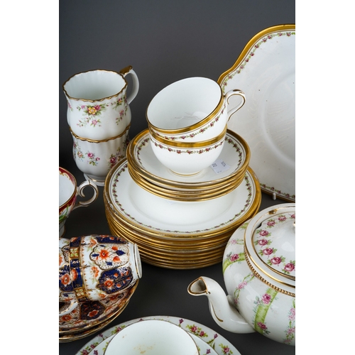 893 - A Royal Staffordshire Georgian style part tea set including 11 cups, 11 saucers and 11 plates, sugar... 