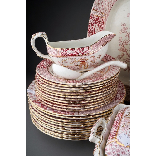 894 - A late 19th Century W.A.A & Co (William Alsager Adderley) pink Mikado pattern extensive dinner servi... 