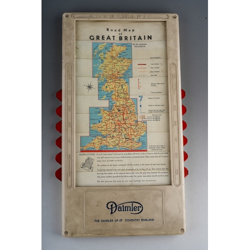 898 - Motoring Interest: a vintage Daimler Co Ltd Auto-Mapic Road Map of Great Britain 