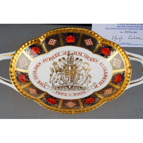 1072 - A Royal Crown Derby limited edition Old Imari Melbourne tray designed by Hugh Gibson to commemorate ... 