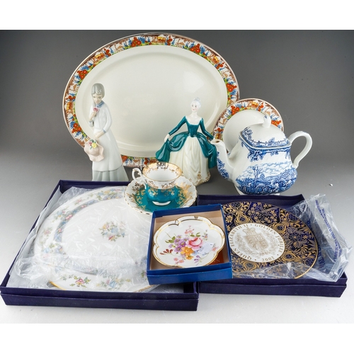 1074 - Assorted ceramics to include: part 1930s dinner service decorated with County Cottage (a/f); Royal A... 