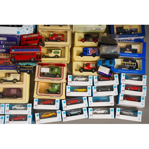 1105 - Assorted boxed die cast model cars including Classic vans, Days Gone, North Yorkshire Moors Railway ... 