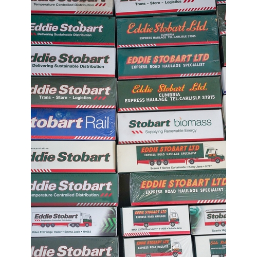 1106 - An extensive collection of Eddie Stobart Scania boxed 1:76b die-cast Collector's edition lorries - 1... 