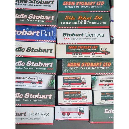 1106 - An extensive collection of Eddie Stobart Scania boxed 1:76b die-cast Collector's edition lorries - 1... 