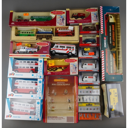 1107 - Assorted die-cast model cars including Lledo Days Gone Trackside 00 scale trucks, various Preiser bo... 