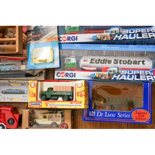 1108 - Assorted toys to include various Corgi Super Haulers Eddie Stobart Super Haulers trucks, boxed vinta... 