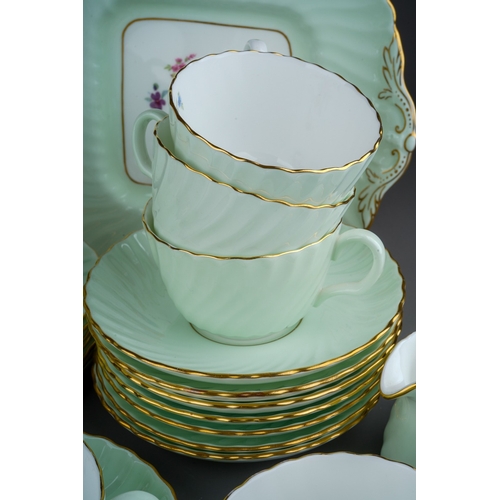 3 - Assorted ceramics to include: a Modern Minton china eight piece tea set including cups, saucers, pla... 