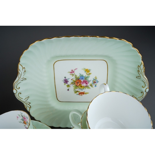 3 - Assorted ceramics to include: a Modern Minton china eight piece tea set including cups, saucers, pla... 