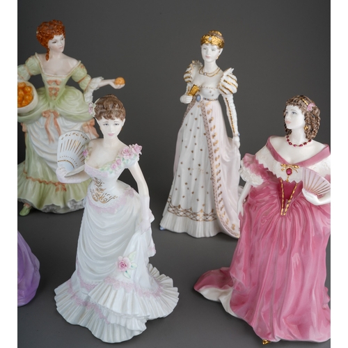 14 - A collection of seven limited edition Coalport for Compton & Woodhouse Femme Fatales figures, all in... 